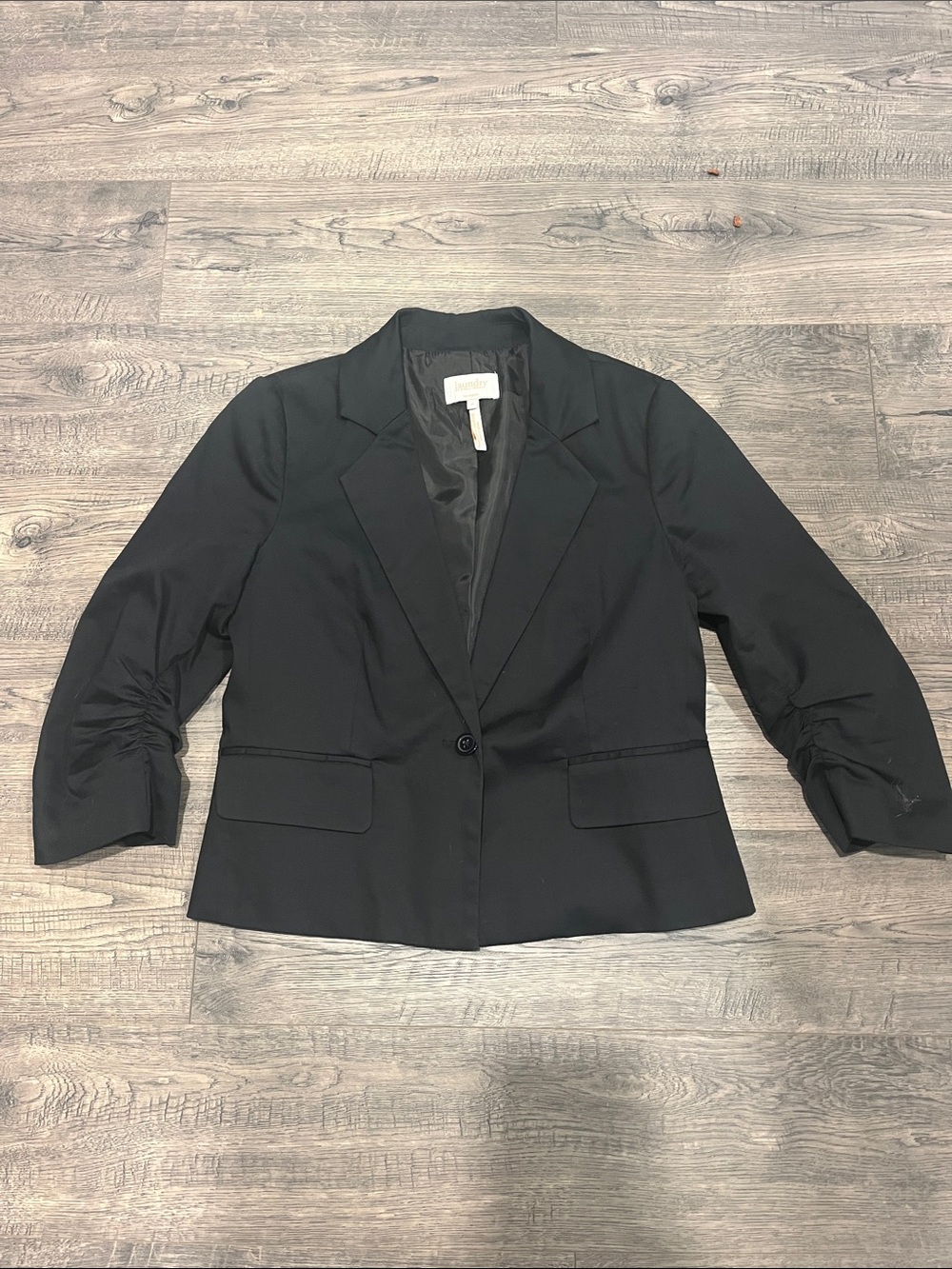 Women's Black Single-Button Blazer Jacket